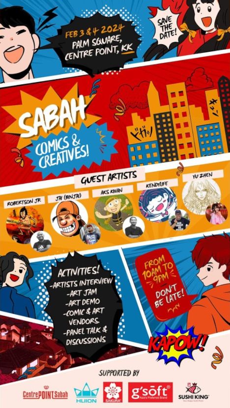 activity poster for Sabah Comics & Creatives