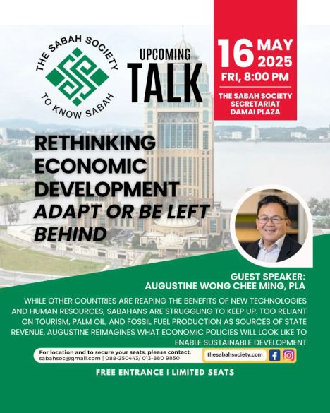 activity poster for Memikirkan semula pembangunan ekonomi Sabah