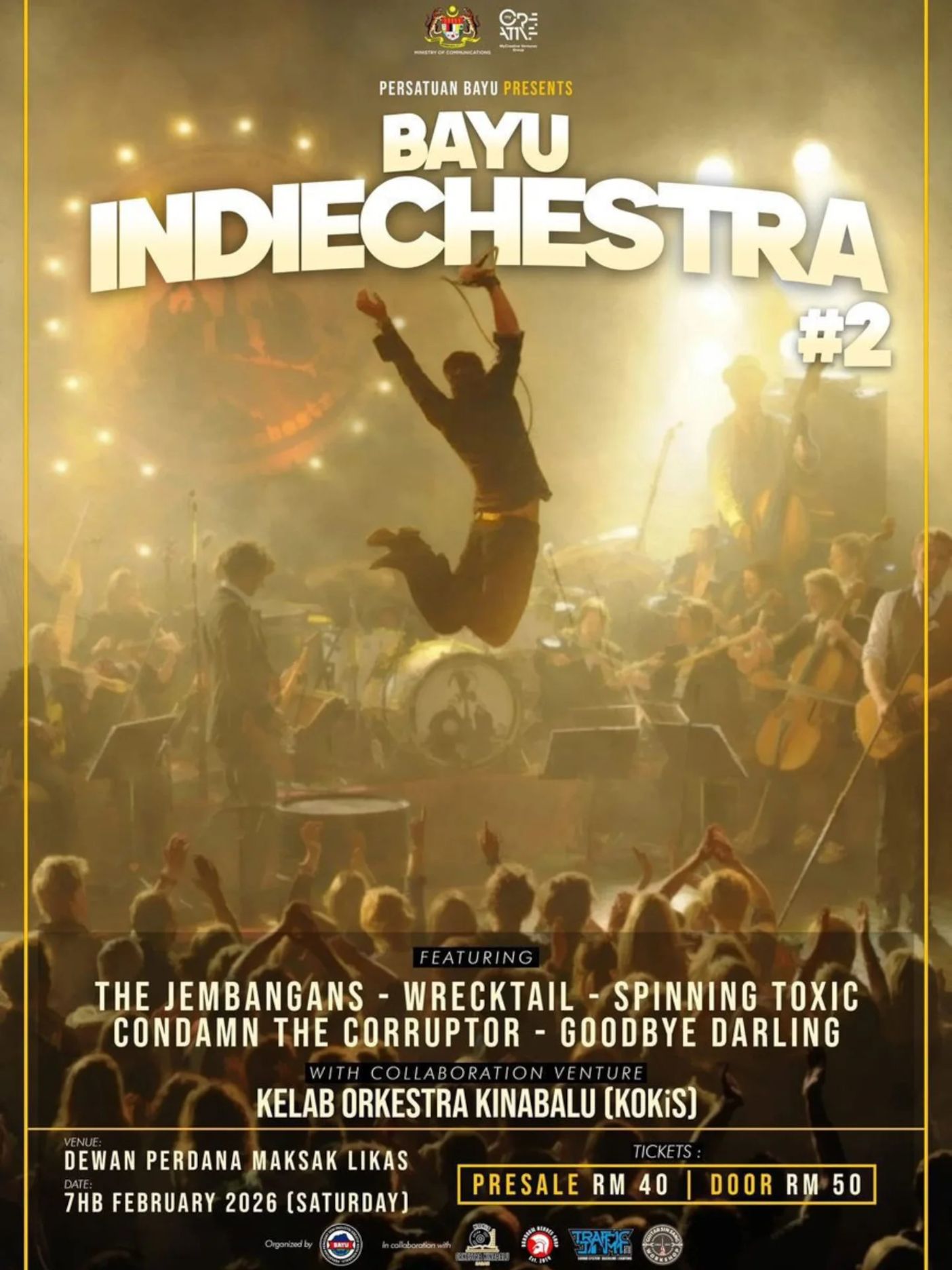 Poster for Bayu Indiechestra 2, lima kumpulan indie bersama orkestra