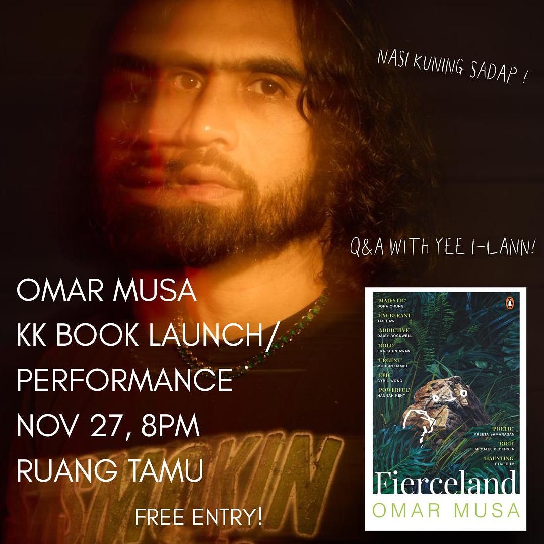 Poster for Fierceland, launch evening with live reading