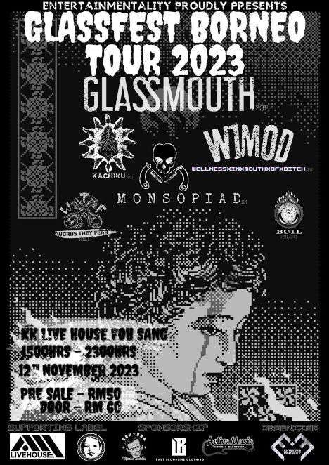 Poster for Glassfest Borneo Tour 2023