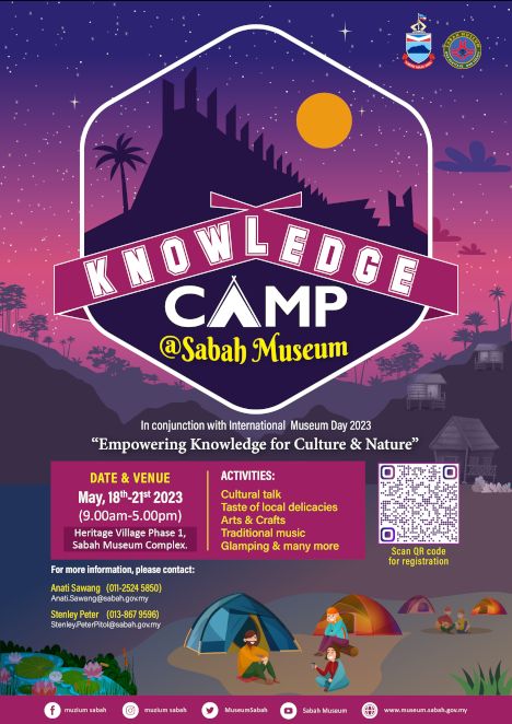 Poster for Knowledge Camp @ Sabah Museum
