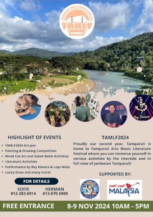 poster for Festival Seni, Muzik dan Sastera Tamparuli 2024