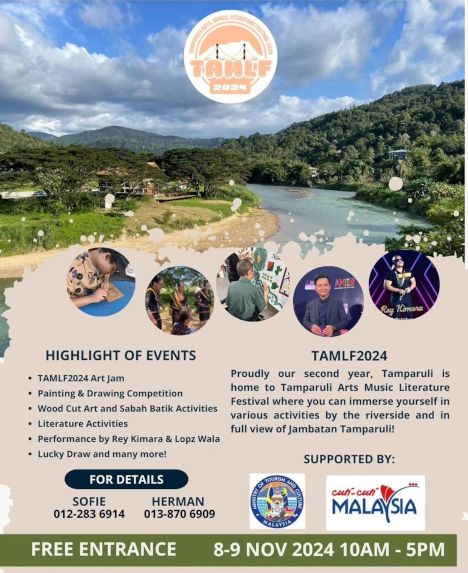 Poster for Tamparuli Arts Music Literature Festival 2024