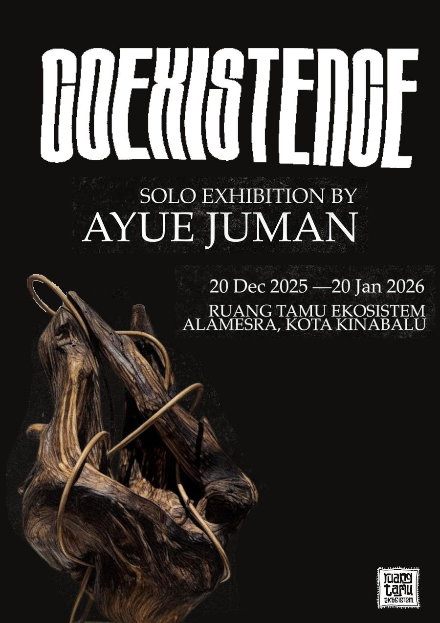 poster for Coexistence, solo exhibition by Ayue Juman