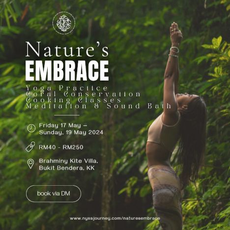 activity poster for Nature's Embrace Yoga Retreat