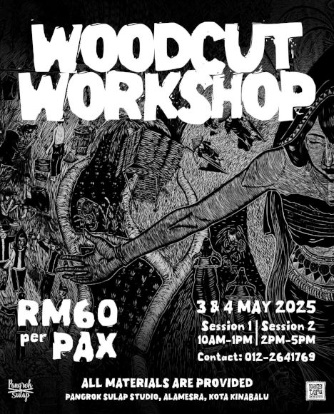 activity poster for Woodcut Printmaking Workshop