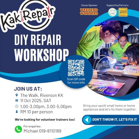 Poster for A DIY Repair Workshop by KakiRepair