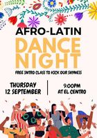 poster for Afro-Latin Dance Night