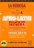poster for Afro-Latin Dance Night
