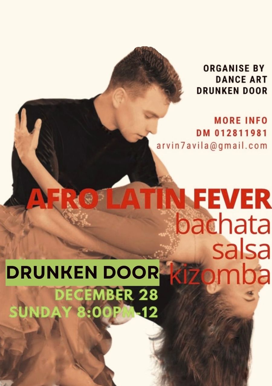 poster for Afro Latin Fever, end of year dance night