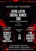 poster for Afro Latin Social Dance SBK