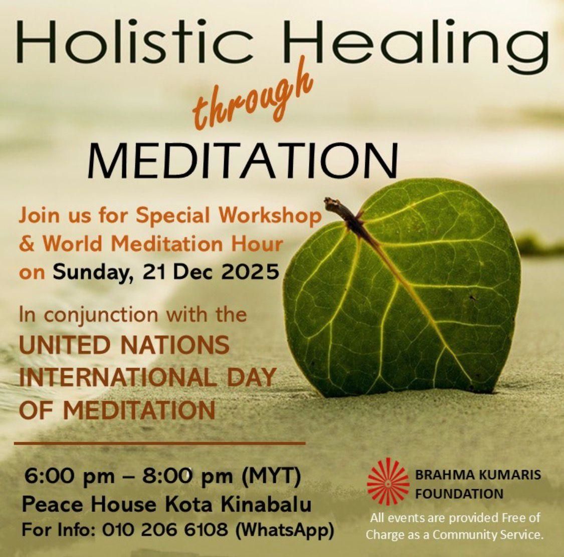 Poster for Bengkel meditasi untuk penyembuhan holistik