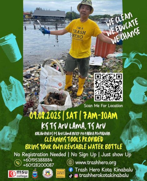 Poster for Pembersihan Pantai Kg Tg Aru Lama bersama Trash Hero