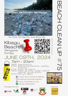 poster for Kebagu Beach Clean-up #75 with Trash Hero
