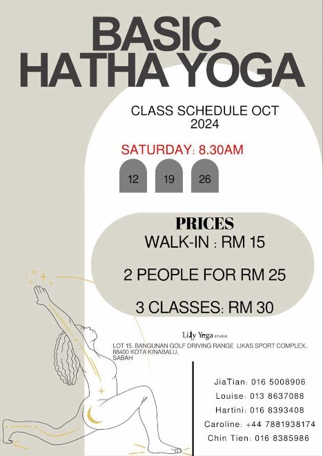 activity poster for Basic Hatha Yoga Class