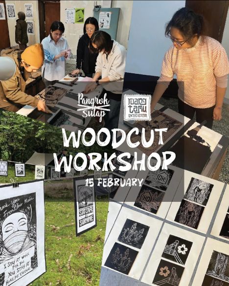 activity poster for Woodcut Printmaking Workshop